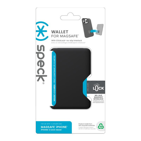 Speck ClickLock Wallet For MagSafe - MagSafe Magnetic Wallet (Black)