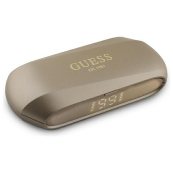 Guess Elongated Metallic Printed Logo - Bluetooth TWS Headphones + Charging Case (Gold)