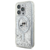 Karl Lagerfeld Liquid Glitter Karl & Choupette Head MagSafe - iPhone 16 Pro Case (Transparent)