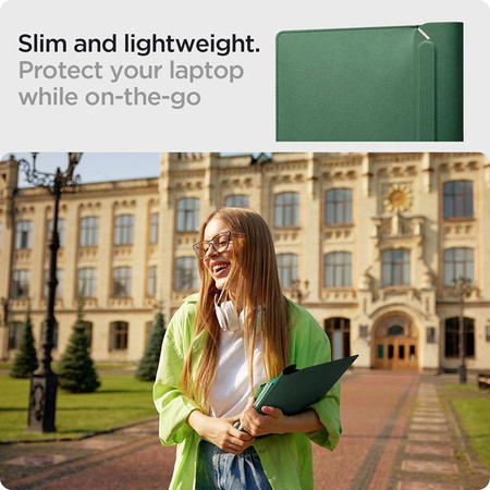 Spigen Valentinus Sleeve Laptop - Etui na notebooka 13" / 14" (Jeju Green)