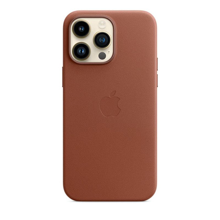 Apple Leather Case - Skórzane etui z MagSafe do iPhone 14 Pro Max (umbra)