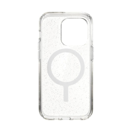 Speck Presidio Perfect-Clear mit Glitter + MagSafe - iPhone 14 Pro Hülle mit MICROBAN Beschichtung (Klar / Gold Glitter)
