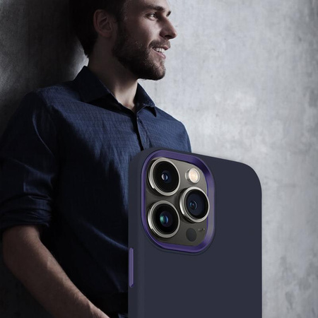 Crong Color Cover LUX Magnetic - iPhone 15 Pro MagSafe tok (sötétkék)