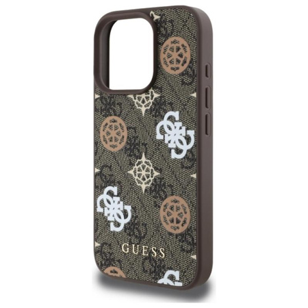 Guess Peony On 4G Background MagSafe - iPhone 16 Pro Max Case (brown)