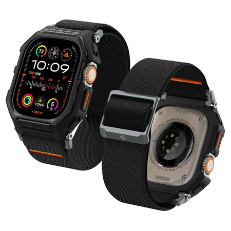 Spigen Lite Fit "Pro" - Pouzdro s řemínkem pro Apple Watch Ultra 1/2 49 mm (Matně černé)