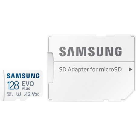 Samsung microSDXC EVO Plus - Karta pamięci 128 GB UHS-I / U3 A2 V30 z adapterem