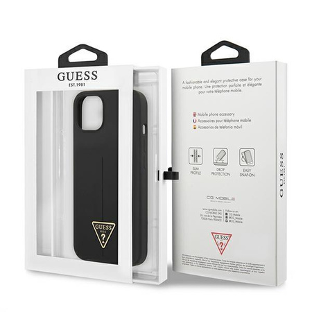 Guess Silikon Dreieck Logo - iPhone 13 mini Tasche (schwarz)