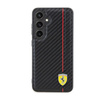 Ferrari Carbon Printed Line - pouzdro pro Samsung Galaxy S24+ (černé)