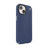 Speck Presidio2 Grip - pouzdro iPhone 16e / iPhone 15 / iPhone 14 / iPhone 13 (pobřežní modrá / prachově šedá / bílá)
