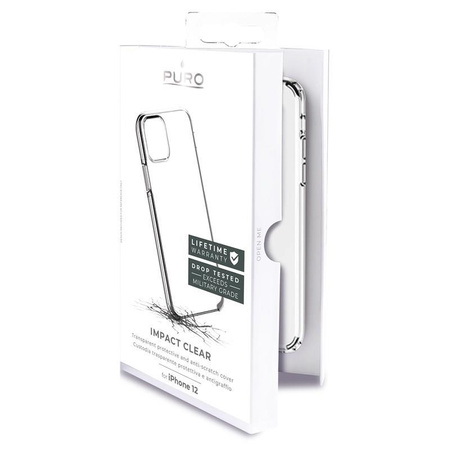 PURO Impact Clear - tok iPhone 12 Mini (átlátszó)