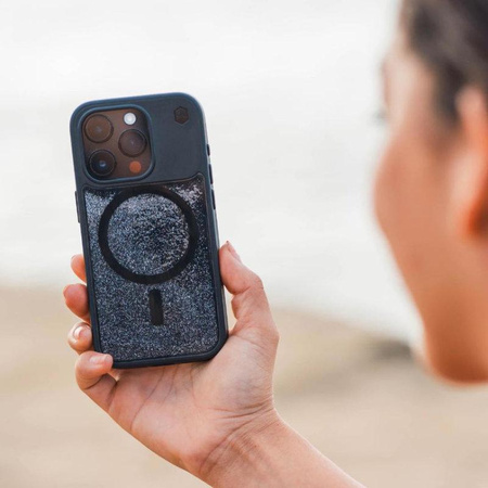 STM Relax Sand MagSafe - Coque iPhone 15 Pro Max (Noir / Gris)