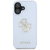 Guess Grained Big 4G Logo Small Classic Logo - Pouzdro pro iPhone 16 (modré)