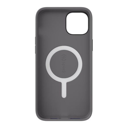 Speck CandyShell Pro + MagSafe - Coque pour iPhone 14 Plus avec revêtement MICROBAN (Bleu Prusse / Gris Nuageux)