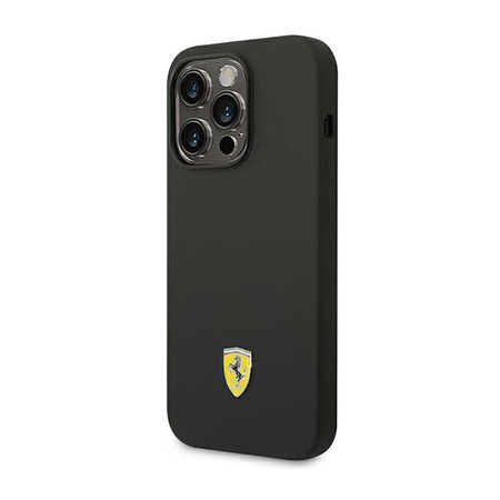 Ferrari Silicone Metal Logo - Etui iPhone 14 Pro Max (czarny)