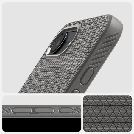 Spigen Liquid Air - tok iPhone 16e készülékhez (márványszürke)