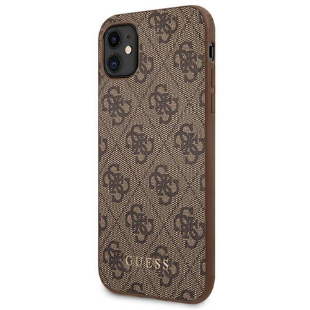 Guess 4G Metal Gold Logo - Coque pour iPhone 11 (marron)