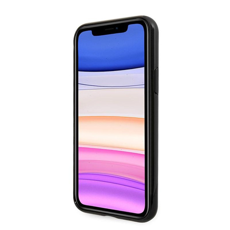 Guess Circle Glitter 4G - Coque pour iPhone 11 (noir)