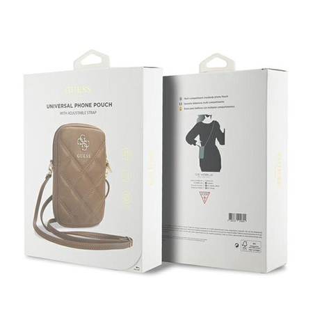 Guess Zip Quilted 4G - Handytasche (braun)