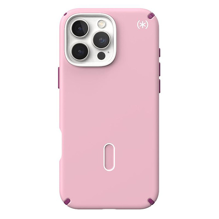 Speck Presidio2 Pro ClickLock & MagSafe - iPhone 16 Pro Max Case (Wednesday Pink / Boysenberry Purple / White)