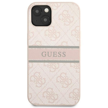 Guess 4G Printed Stripe - pouzdro pro iPhone 13 Mini (růžové)