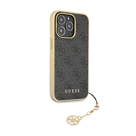 Guess 4G Charms Collection - Coque pour iPhone 14 Pro Max (gris)