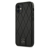 Mercedes Leather Wave Line - Etui iPhone 12 mini (noir)