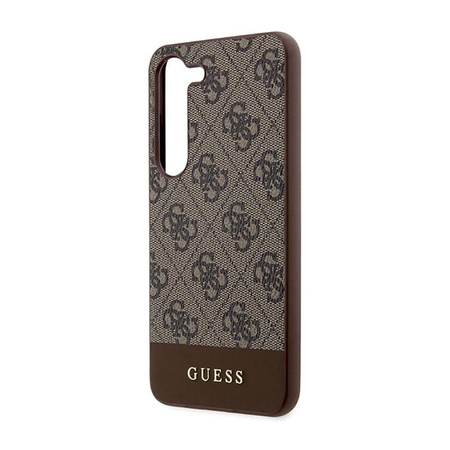 Guess 4G Bottom Stripe Metal Logo Collection - Samsung Galaxy S23 Case (brown)