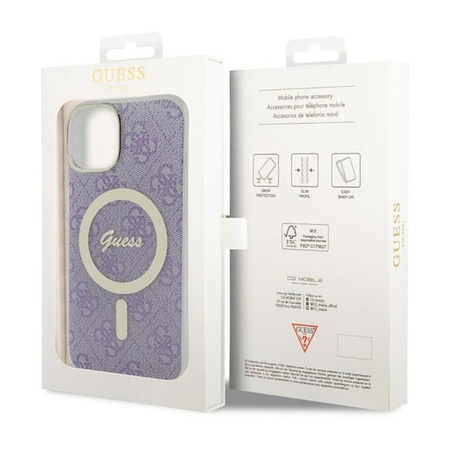 Guess 4G MagSafe - Case for iPhone 14 (Purple)