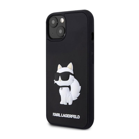 Karl Lagerfeld 3D gumi NFT Choupette - iPhone 14 tok (fekete)