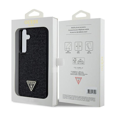 Guess Rhinestone Triangle - Étui Samsung Galaxy S24+ (noir)