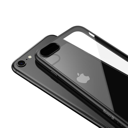 Crong Clear Cover - pouzdro pro iPhone SE (2022/2020) / 8 / 7 (černé)