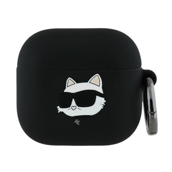 Karl Lagerfeld szilikon Choupette Head 3D - AirPods 4 tok (fekete)