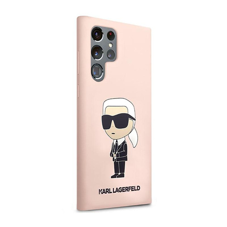 Karl Lagerfeld Silicone NFT Ikonik - pouzdro pro Samsung Galaxy S23 Ultra (růžové)