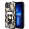 Karl Lagerfeld Iconic Karl Flower - pouzdro pro iPhone 13 Mini (šedé)