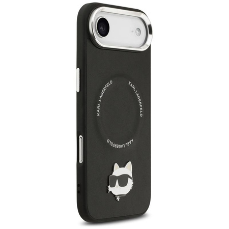 ETUI DO IPHONE AIR do MAGSAFE KARL LAGERFELD ORYGINALNE CZARNE SKÓRZANE