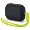 Spigen Silicone Fit Strap - étui pour Apple AirPods Pro 1 / 2 (Noir / Vert)