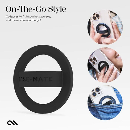 Case-Mate mágneses hurokmarkolat - MagSafe ujjmarkolat (fekete)