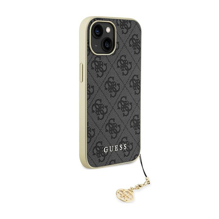 Guess 4G Charms Collection - Coque pour iPhone 15 (gris)