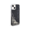 Guess Liquid Glitter Marble - Coque iPhone 14 (Noir)