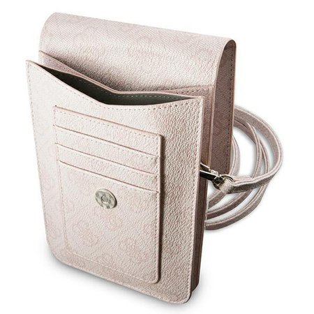 Guess Wallet 4G háromszög logós telefon táska - okostelefon és kiegészítő táska (rózsaszín)