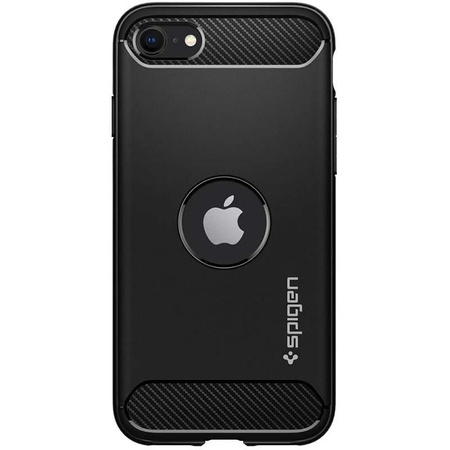 Spigen Rugged Armor - Coque pour iPhone SE 2022 / SE 2020 / 8 / 7 (Noir)