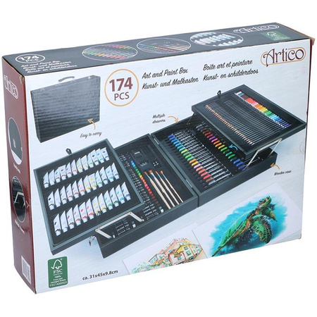 Artico - Art set for painting suitcase 174 elements