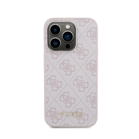 Guess 4G Metal Logo Gold - Tasche für iPhone 15 Pro (Pink)