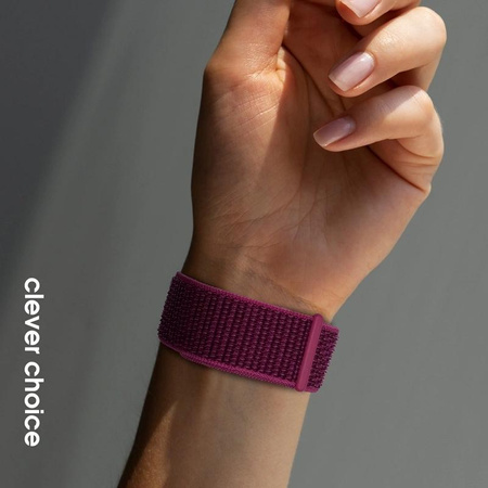 Crong Nylon - Sportarmband für Apple Watch 38/40/41/42 mm (Magenta Fusion)