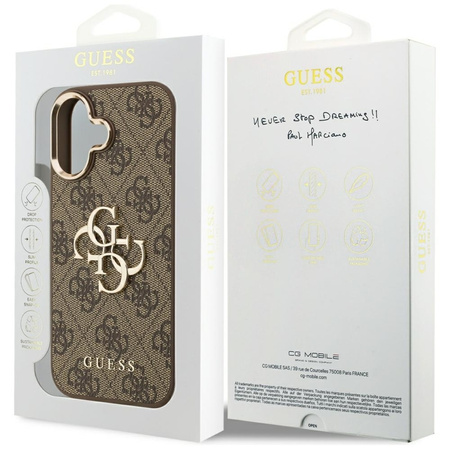 Guess 4G Big 4G Classic Logo - Case iPhone 17 (Braun / Gold)