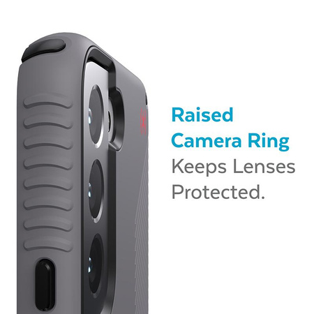 Speck Presidio2 Grip - Samsung Galaxy S22 Case with MICROBAN Coating (Graphite Grey/Black)