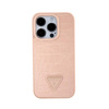 Guess Croco Triangle Metal Logo - Coque iPhone 15 Pro (rose)