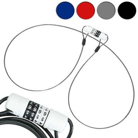 Dunlop - Cipher Kabel-Fahrradschloss (Grau)