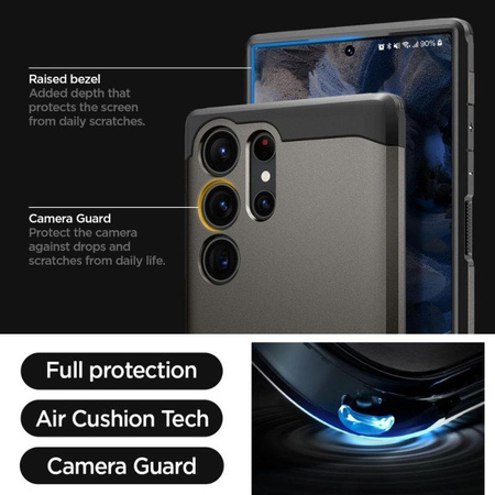Spigen Tough Armor - Gehäuse für Samsung Galaxy S23 Ultra (Gunmetal)