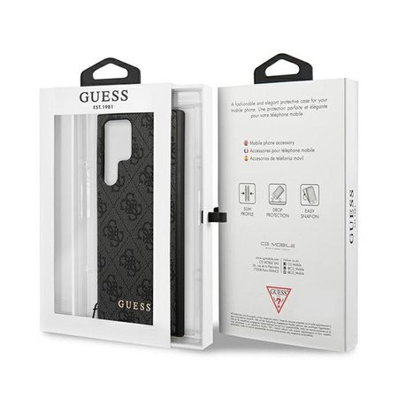 Guess 4G Charms Collection - Case for Samsung Galaxy S24 Ultra (black)